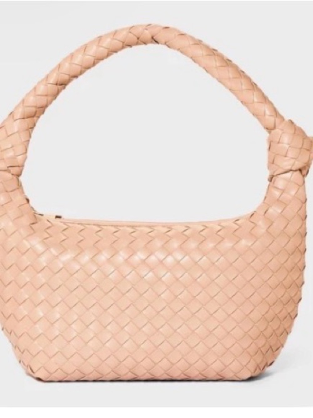 A New Day - Braided Woven Hobo Shoulder Bag in Tan / Beige NWT